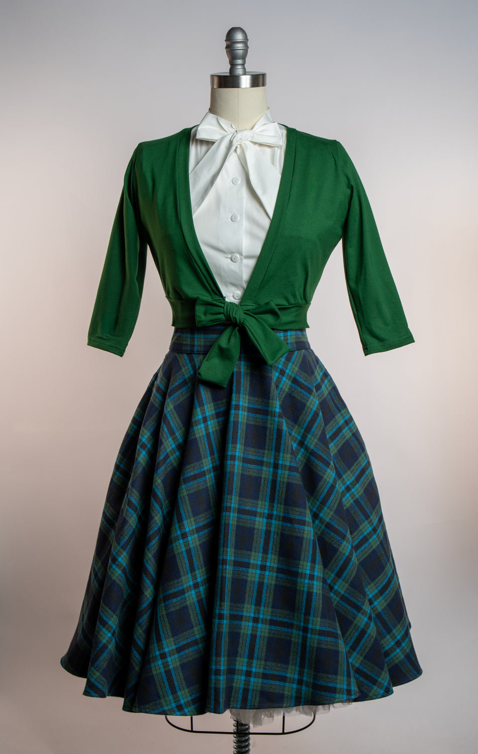 Haute Circle Skirt - Flannel, Blue & Teal Plaid