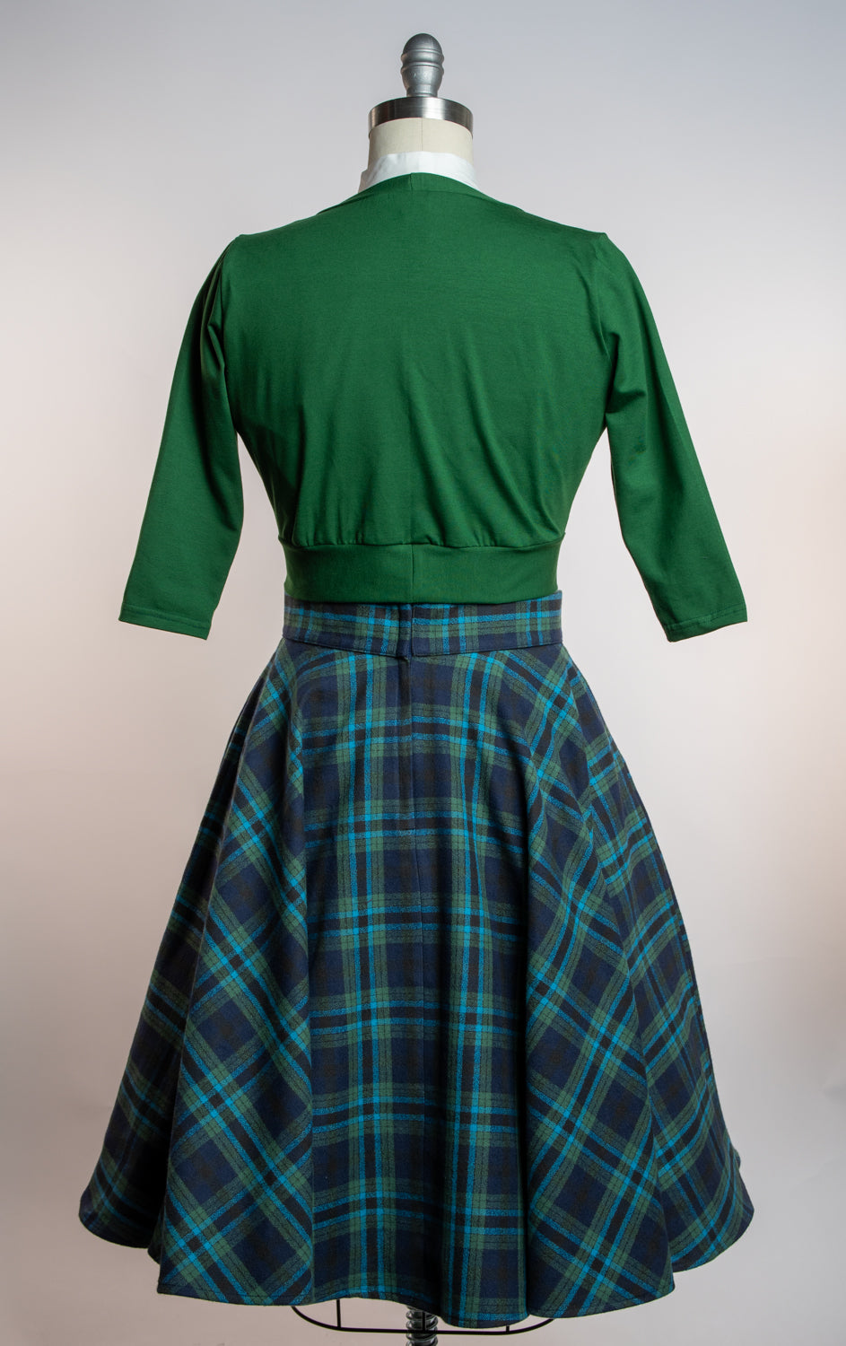 Haute Circle Skirt - Flannel, Blue & Teal Plaid