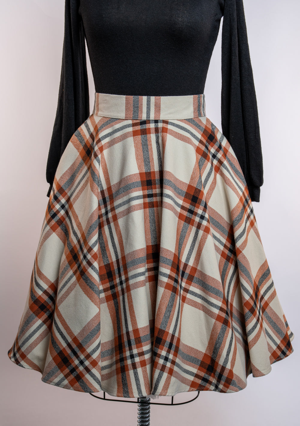 Haute Circle Skirt - Flannel, Pumpkin Spice Plaid
