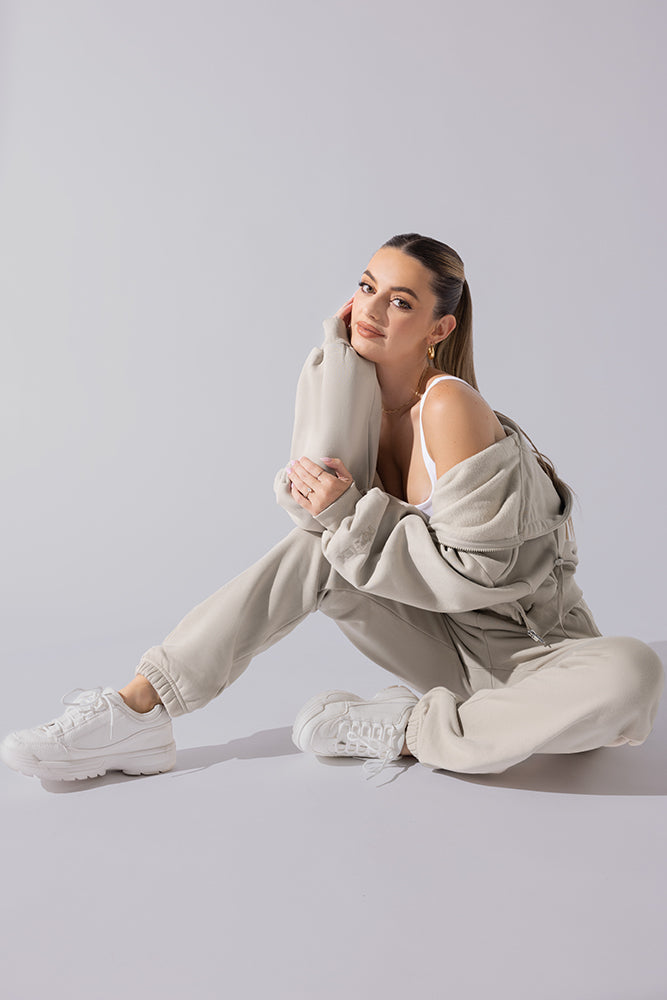 Cloud Rollover Sweatpant - Seashell