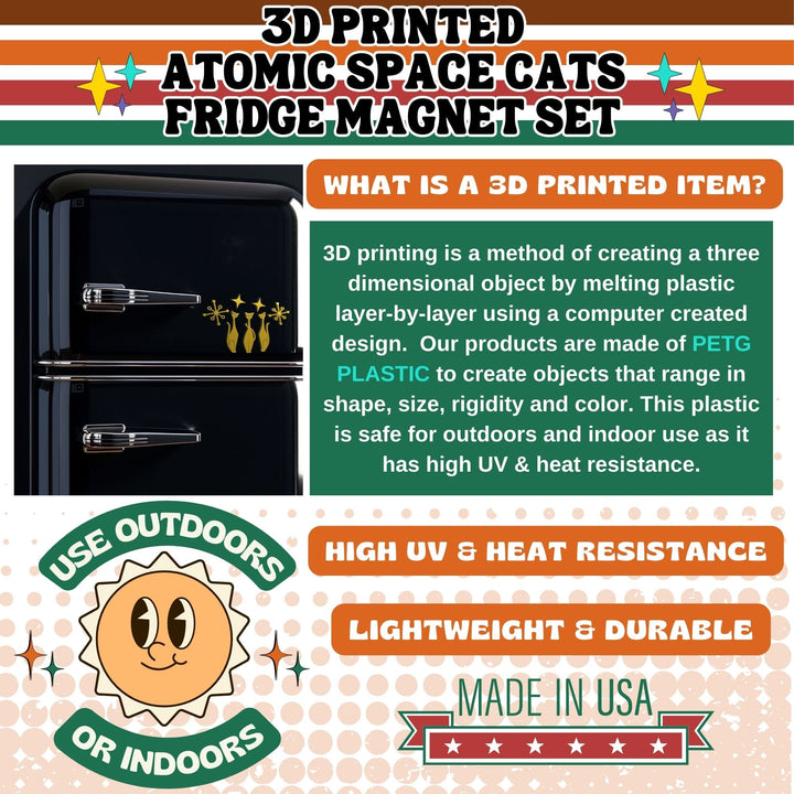 Atomic Space Cats Magnets