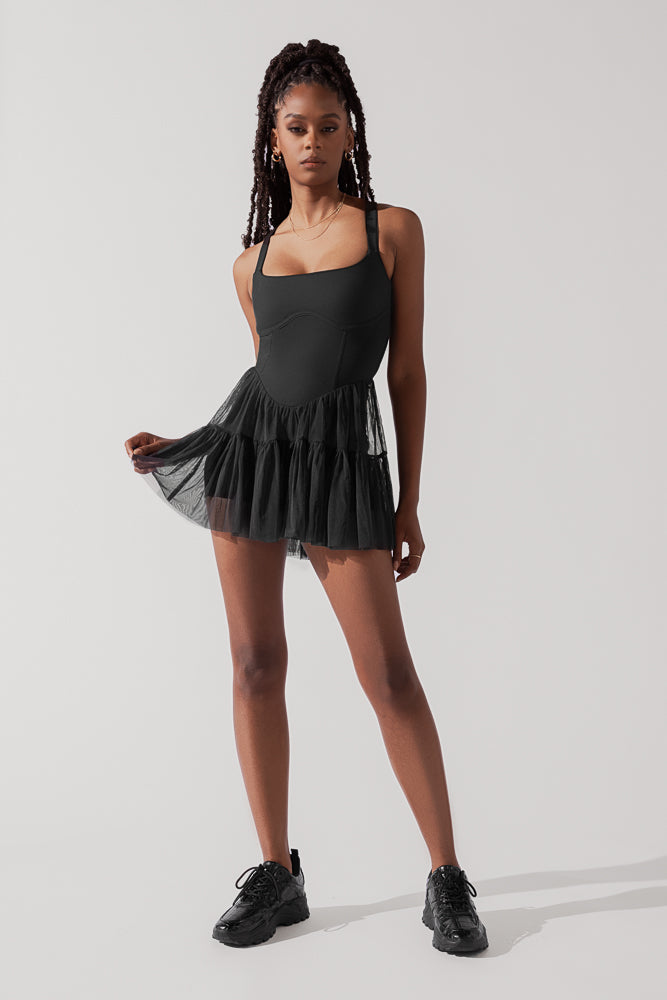 Corset Pirouette Dress - Black