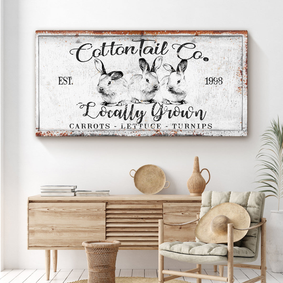 Vintage Cottontail Co Easter Sign III