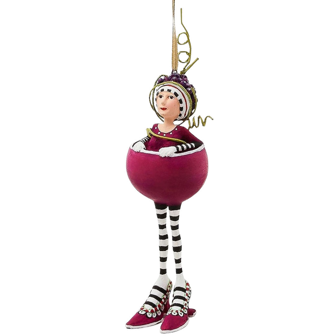Patience Brewster Mini Cocktail Ornament Ruby Wine Girl