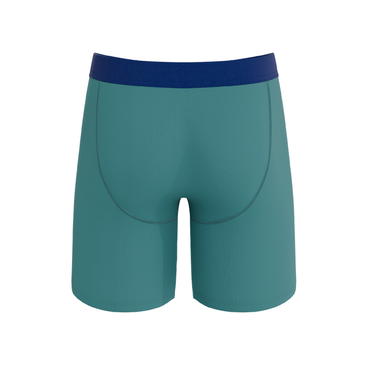 The Curacao | Teal Long Leg Ball Hammock® Pouch Underwear With Fly