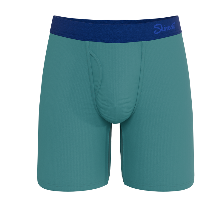 The Curacao | Teal Long Leg Ball Hammock® Pouch Underwear With Fly