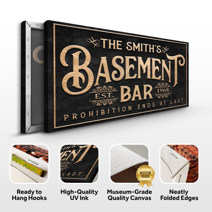 Custom Basement Bar Sign