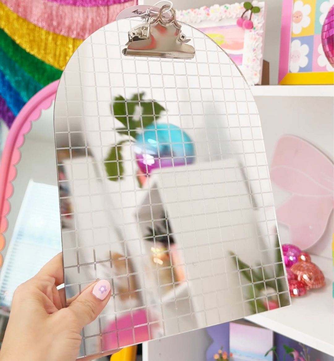 Disco Tile Acrylic Clipboard