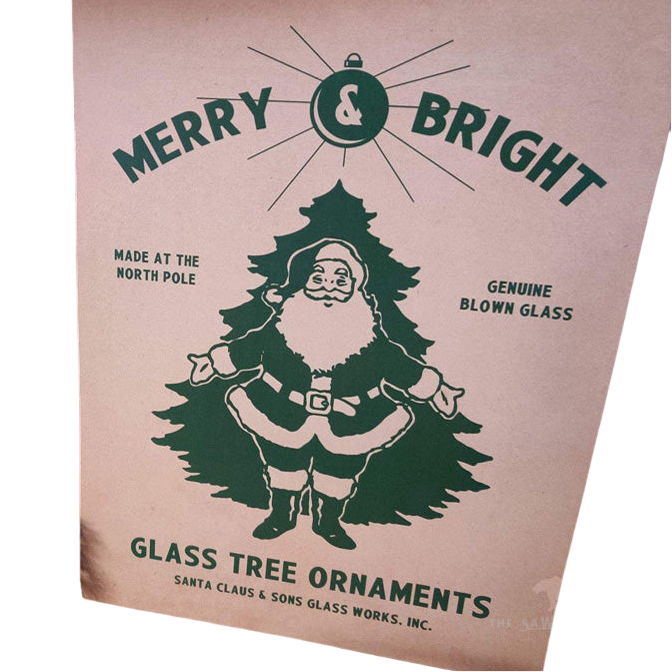 Merry Bright Christmas Decor Box Wood Cutout