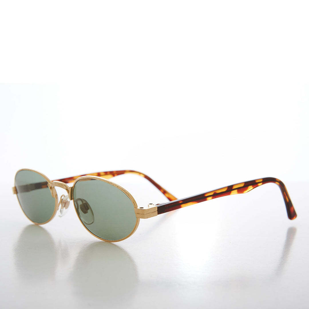 Perfect Gold Oval Vintage Sunglasses - Deacon