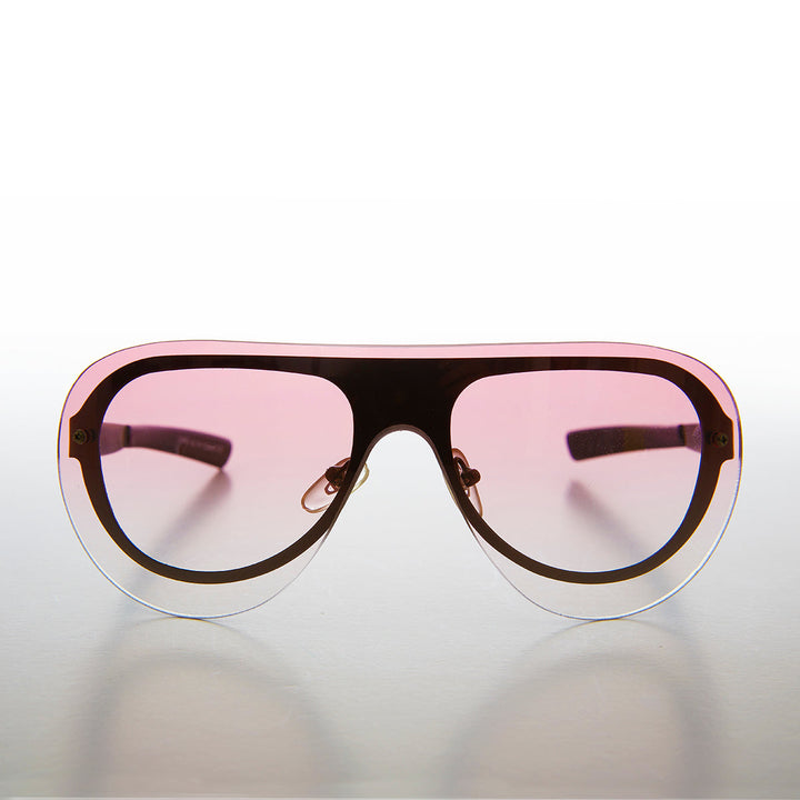 Rimless Aviator with Color Lenses- Devo