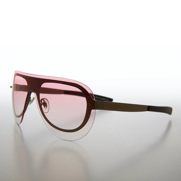 Rimless Aviator with Color Lenses- Devo