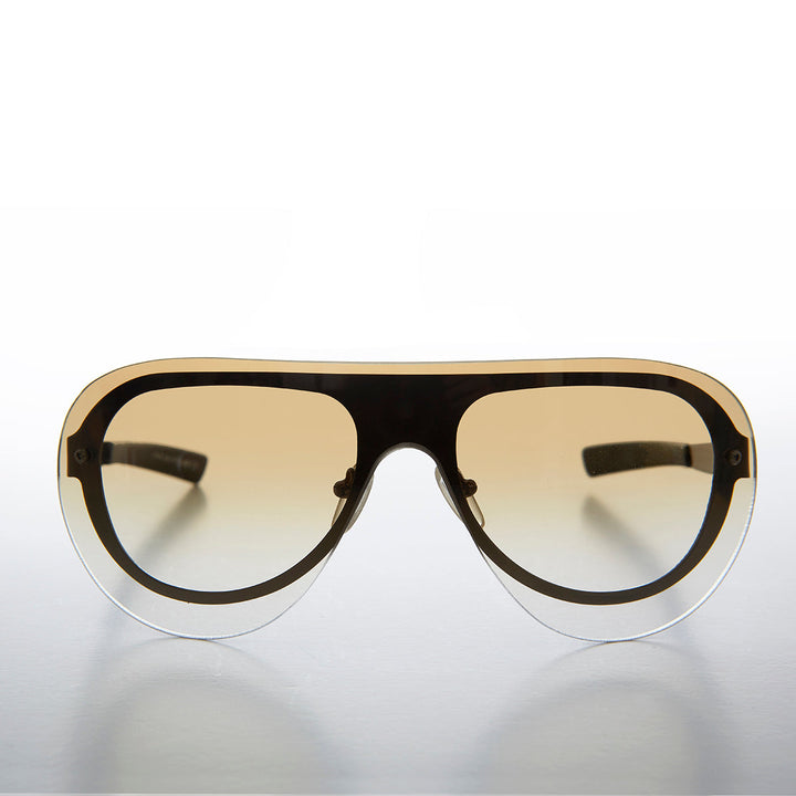 Rimless Aviator with Color Lenses- Devo