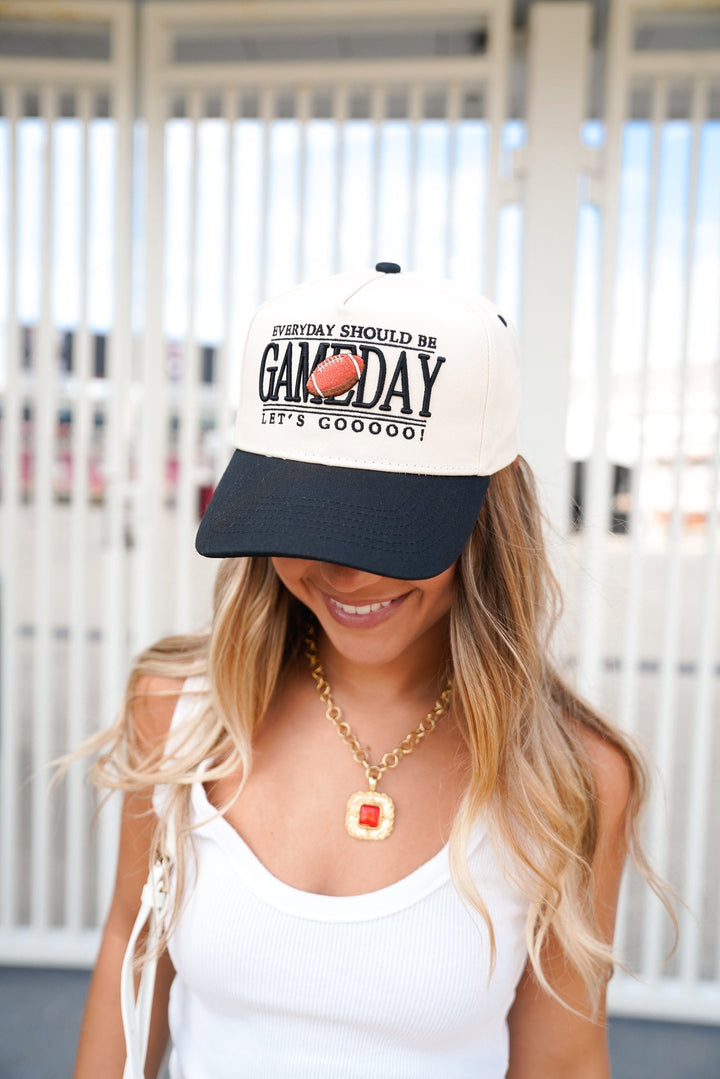 Everyday Should Be Gameday - Black Vintage Trucker Hat