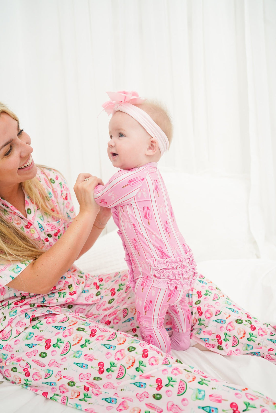 Pink Summer Spritz - Short Sleeve + Pant Pajama Set