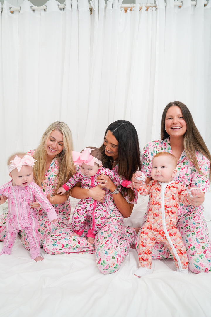 Pink Summer Spritz - Short Sleeve + Pant Pajama Set