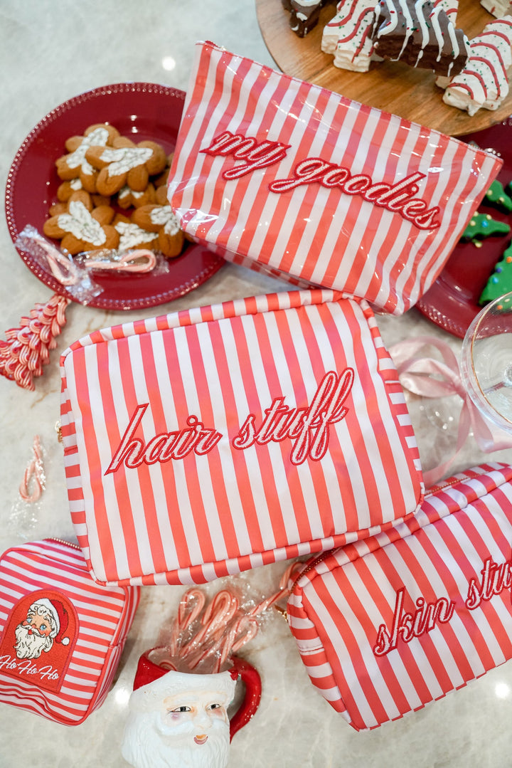 Hair Stuff - Pink & Red Stripes XL Bag