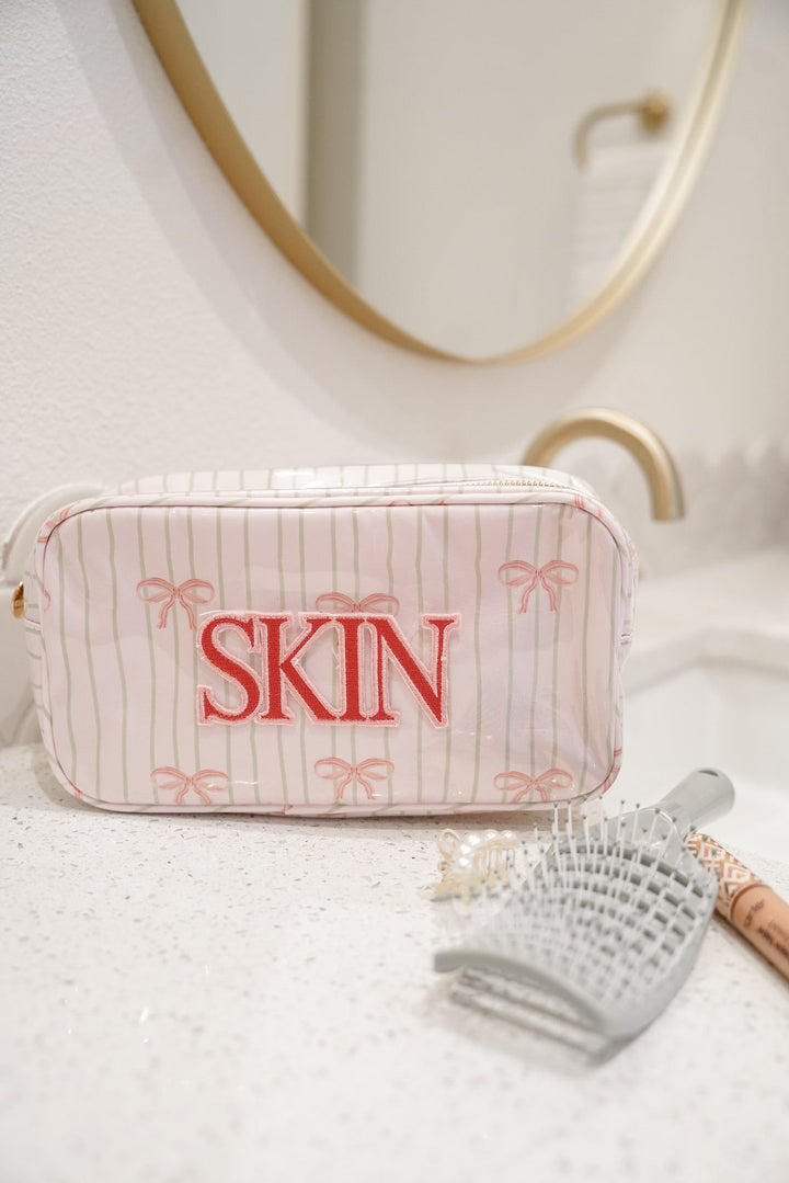 Skin - Pink Ribbons Clear Coat Large Bag