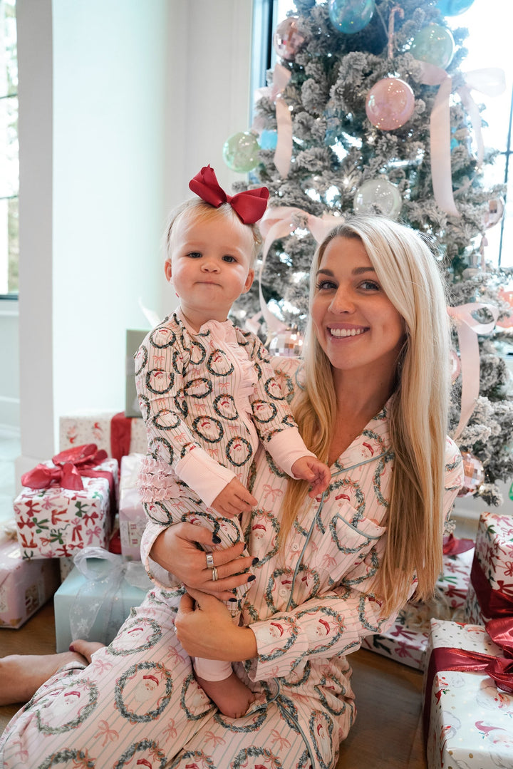 Pink Santa - Ribbed Bamboo Sleeper