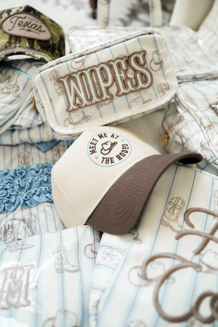 Wipes Pouch - Western Blues Clear Coat Bag