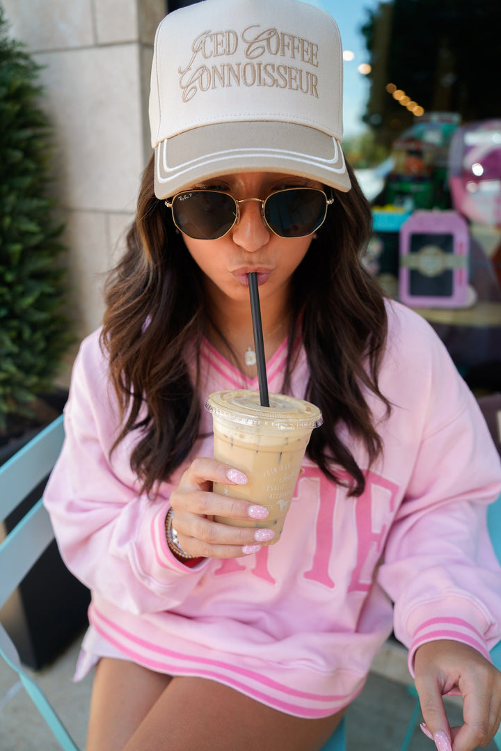 Iced Coffee Connoisseur - Tan Vintage Trucker Hat