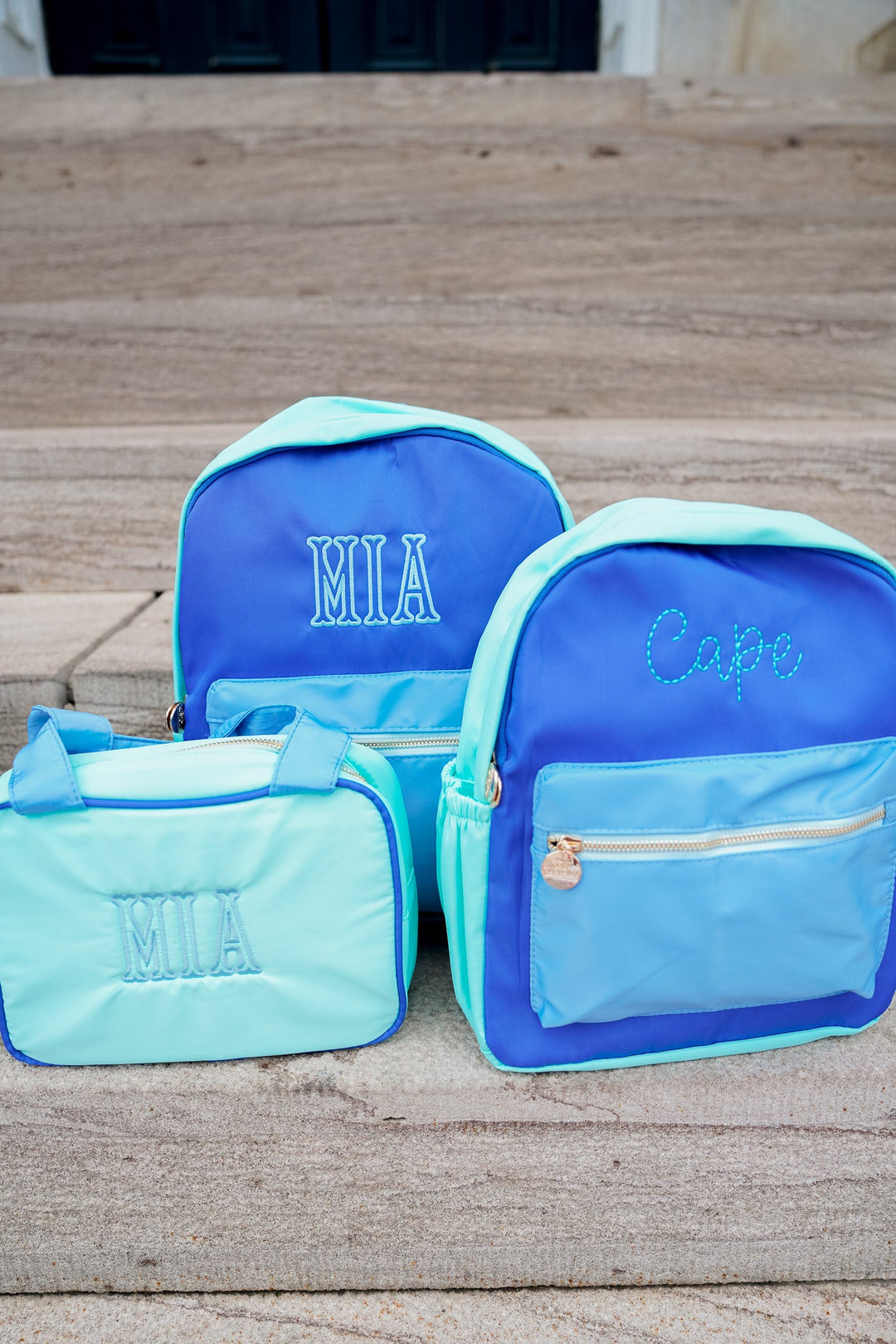 Blue + Teal Colorblock Backpack