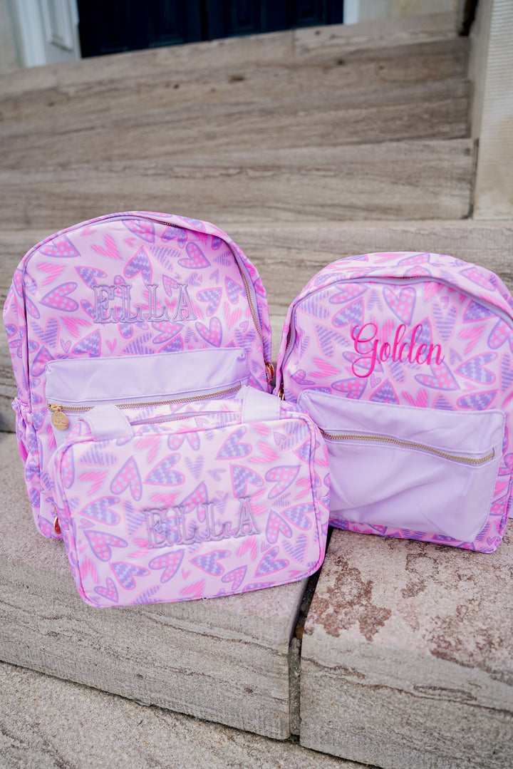 Lilac Hearts Backpack