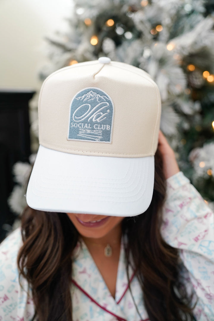 Ski Club - White Vintage Trucker Hat