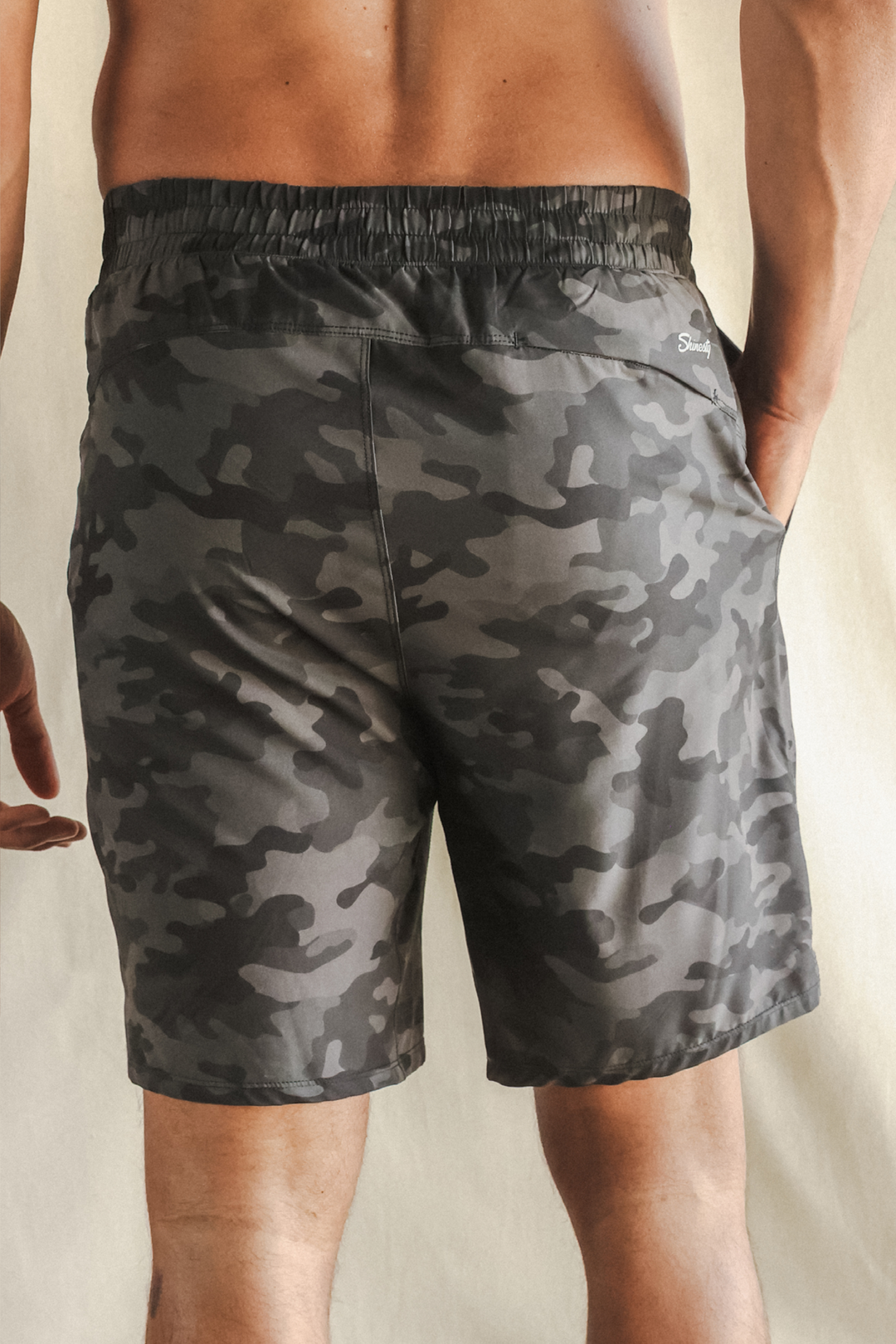 The Darkside | Black and Grey Camo Ball Hammock® 9 Inch Athletic Shorts