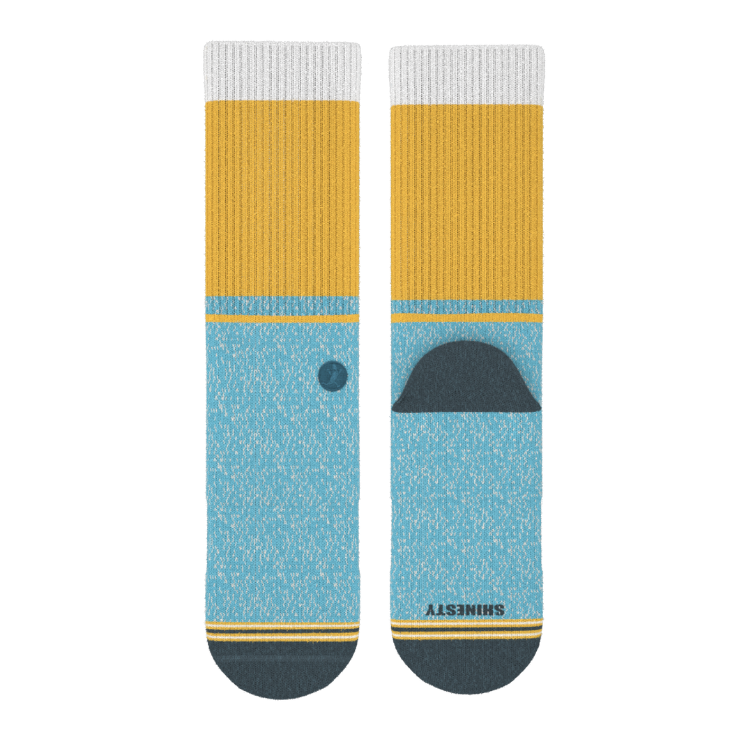 The Daybreak | Mustard and Blue Heel Hammock™ Crew Socks