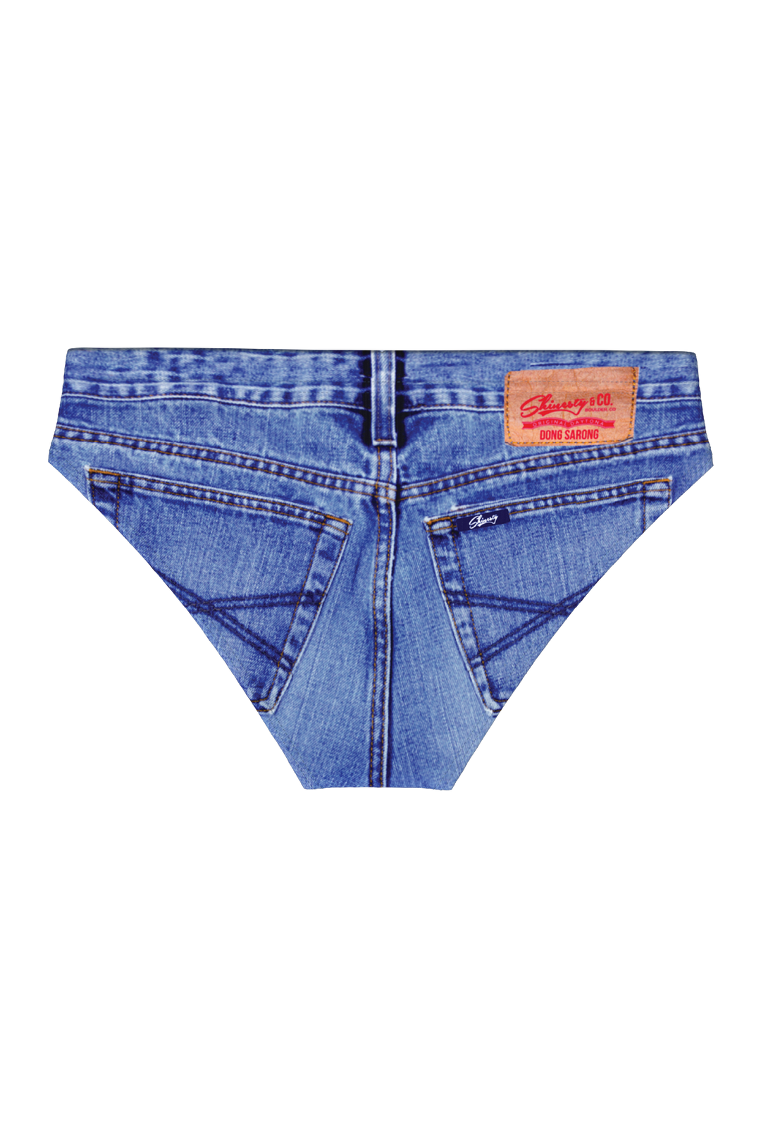 The Daytona Dong Sarong  | Denim Print Ball Hammock® Pouch Swim Briefs
