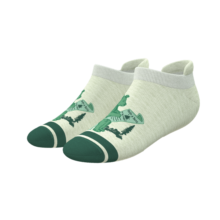 The Does A Bear | Green Toilet Bear Heel Hammock™ Ankle Socks