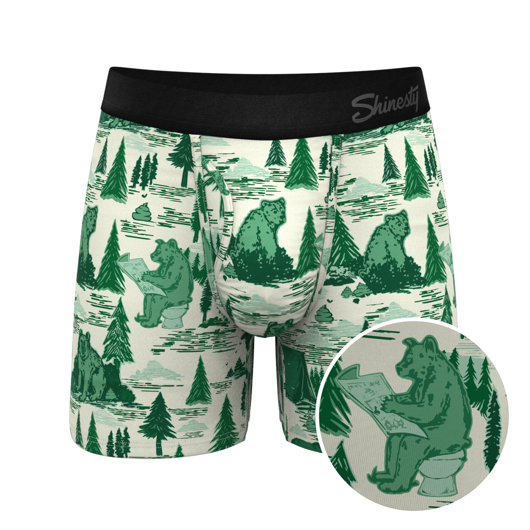 The Does A Bear | Green Toilet Bear Ball Hammock® Pouch Underwear With Fly