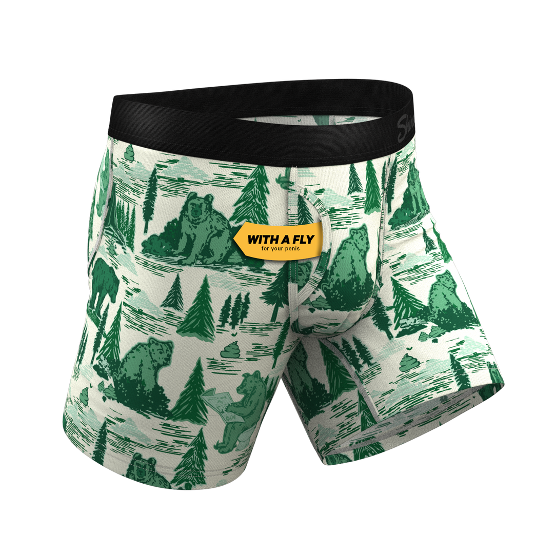 The Does A Bear | Green Toilet Bear Ball Hammock® Pouch Underwear With Fly
