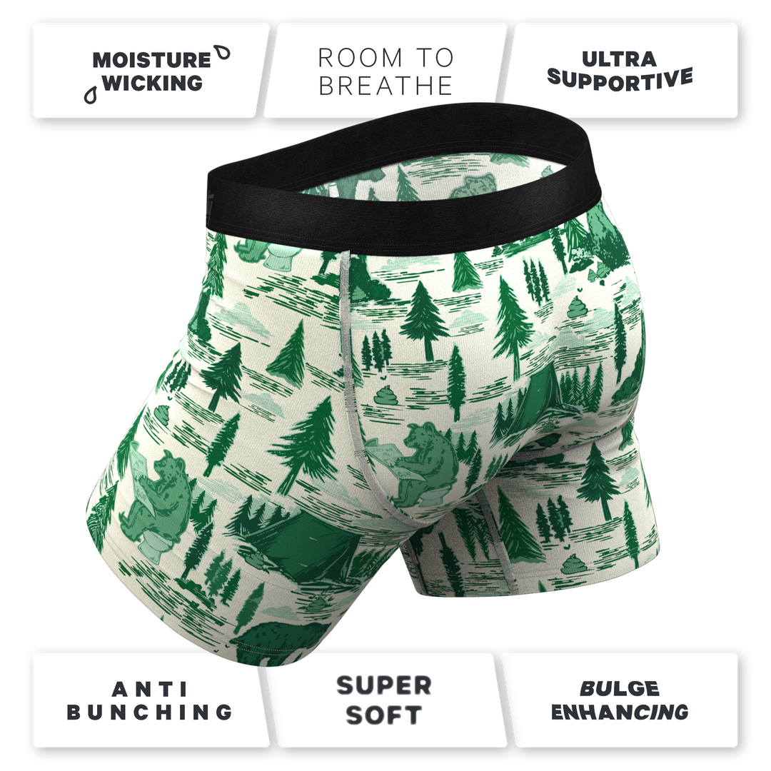 The Does A Bear | Green Toilet Bear Ball Hammock® Pouch Underwear With Fly