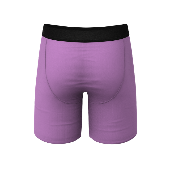 The Double Entendre | Eggplant Long Leg Ball Hammock® Pouch Underwear With Fly