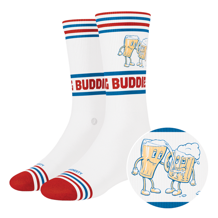 The Drinking Buddies | Beer Heel Hammock™ Crew Socks