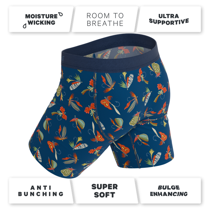The Dry Fly | Fly Fishing Long Leg Ball Hammock® Pouch Underwear With Fly