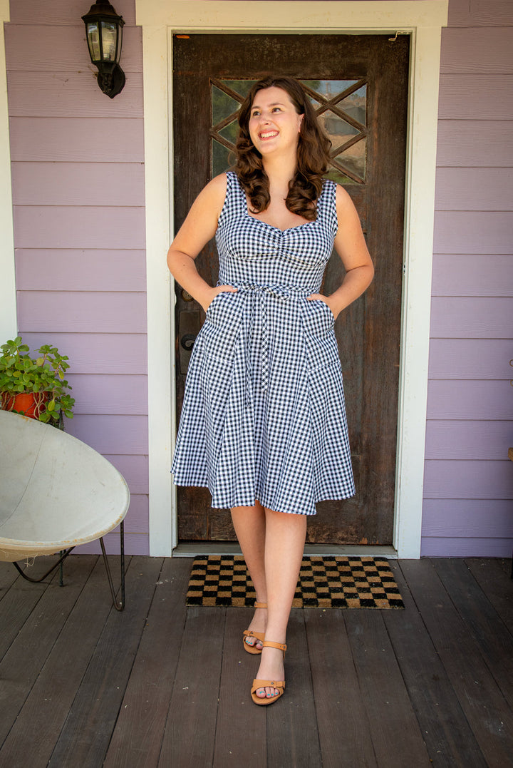 Sadie Dress - Black Gingham