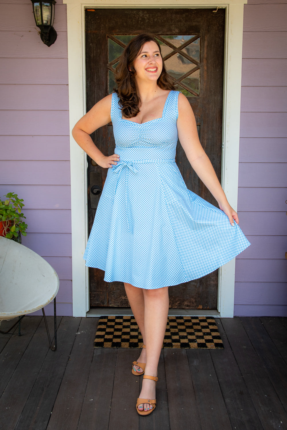 Sadie Dress - Little Sky Gingham