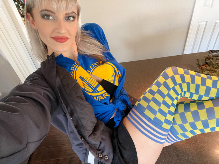 Coming SOON! Game Day! - Navy & Maize Thigh-Highs