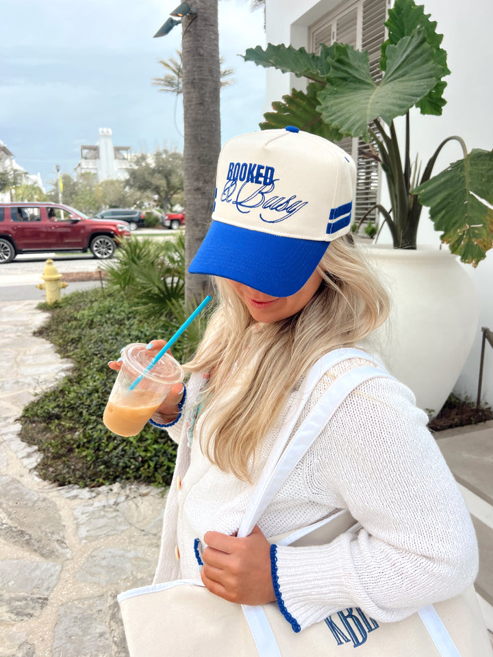 Booked and Busy - Royal Blue Vintage Trucker Hat