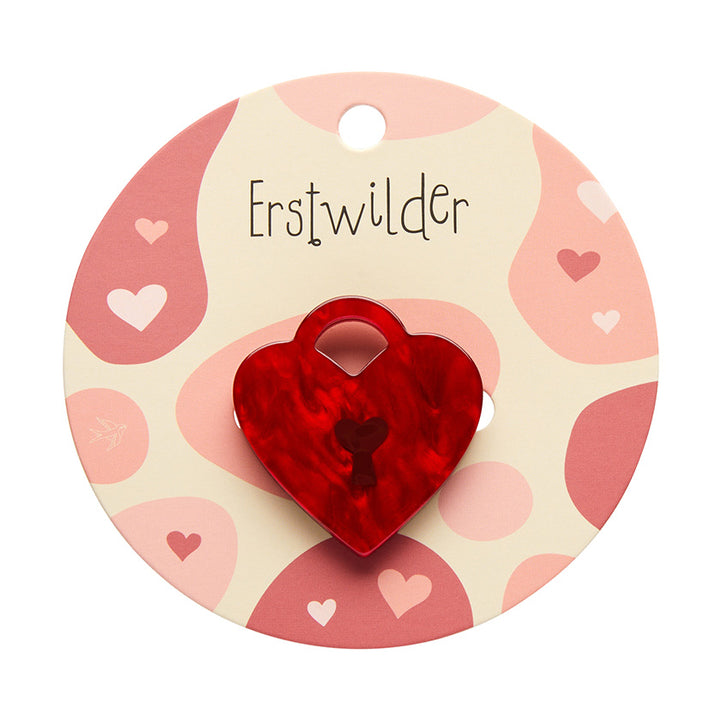 Heart Locket Simplified Mini Brooch by Erstwilder