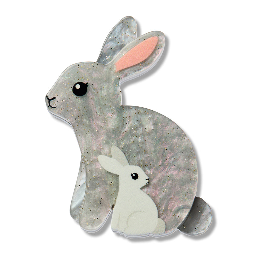 Bunnies Simplified Mini Brooch by Erstwilder