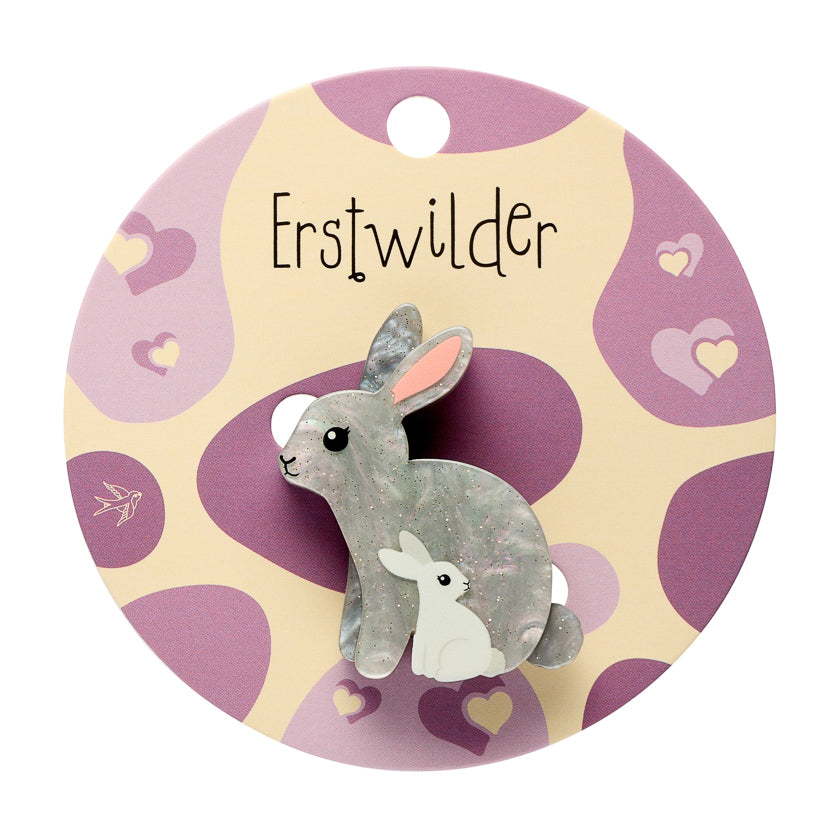 Bunnies Simplified Mini Brooch by Erstwilder