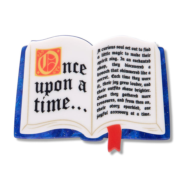 Open Book Simplified Mini Brooch by Erstwilder