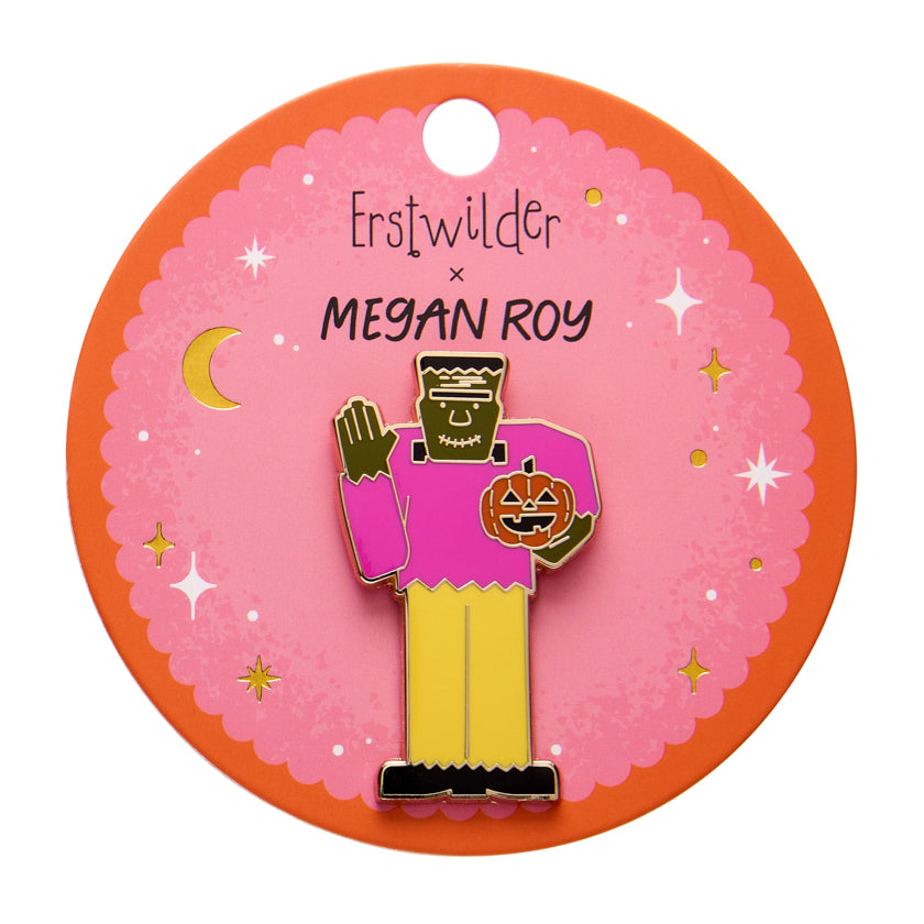 Frankenstein's Friendly Monster Enamel Pin by Erstwilder x Megan Roy