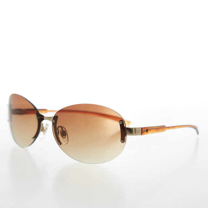 Large Oval Vintage Sunglasses - Eugena