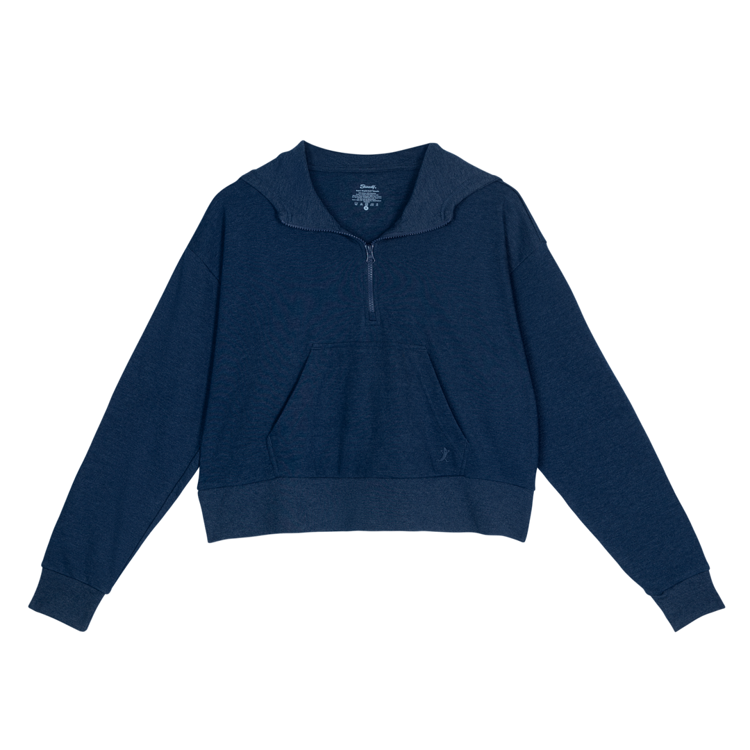 The Big Blue | Navy Goldilocks™ Women’s Half Zip Lounge Hoodie