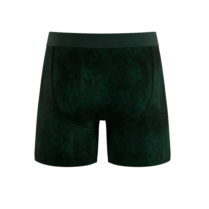 The Extravagance | Dark Green Velvet Ball Hammock Pouch® Boxer